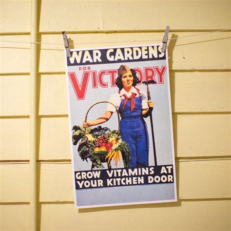 War Gardens For Victory Vintage Poster Reproduction Authentic Heirlooms