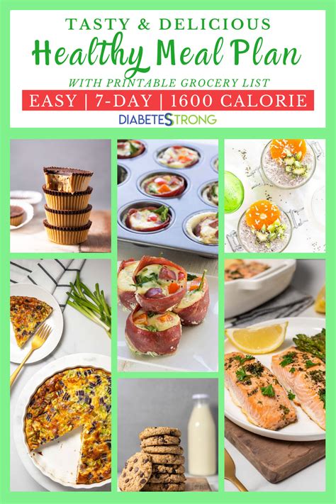 Day Diabetes Meal Plan With Printable Grocery List Diabetes Strong My