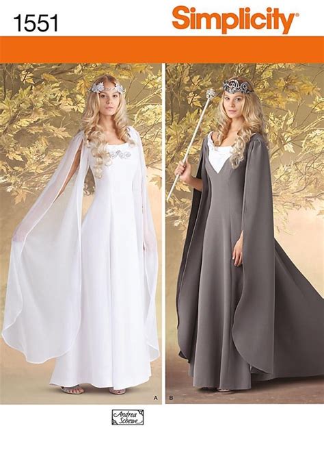 Misses Medieval Fantasy Costume Simplicity Sewing Pattern 1551 Hanging