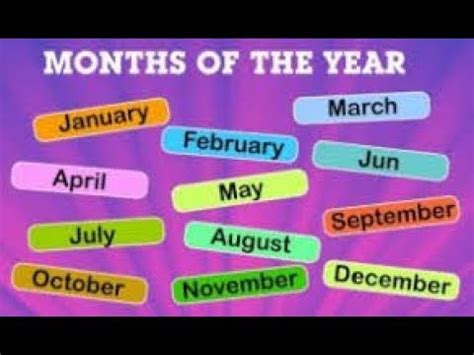Los Meses del Año en Inglés Pro Kids YouTube