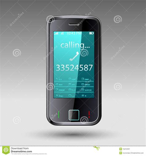 Mobile Phone Stock Vector Illustration Of Enjoyment 15212331