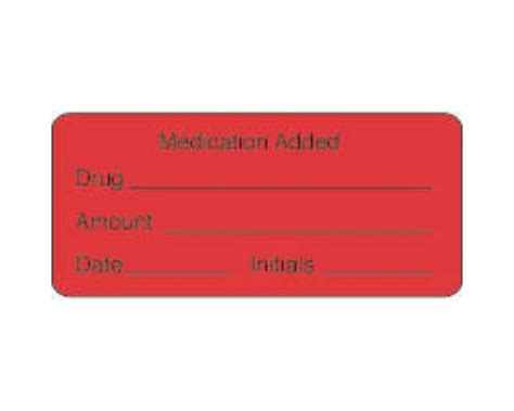 Paper Medication Added Label Pdc Tffrp06