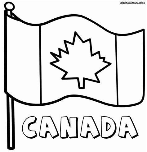 Canadian Flag Coloring Page Coloring Pages