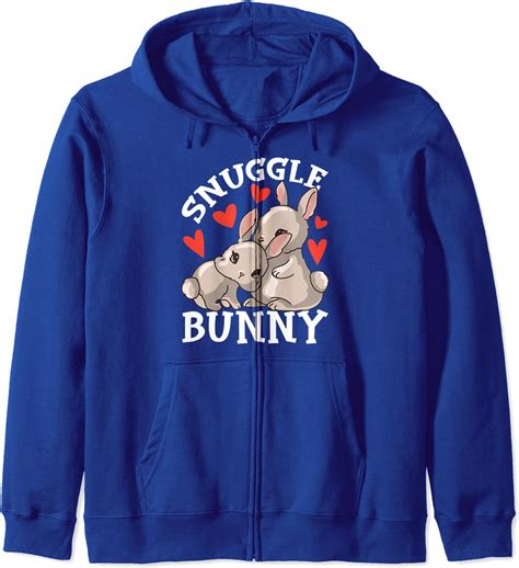Funny Snuggle Bunny Women Girl Cuddle Bunnies Rabbit Joke Zip Hoodie