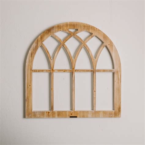 Arched Wooden Window Frame Magnolia