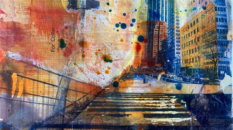 How To Create An Abstract Collage Urban Landscape Inks Acrylicimage