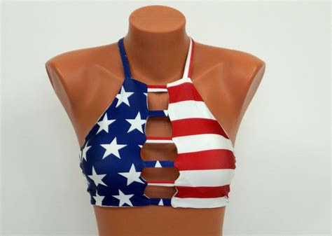 american flag high neck halter bikini etsy in 2021 american flag bikini american flag