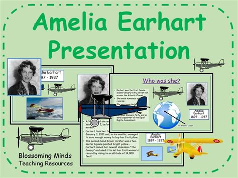 Amelia Earhart Presentation Womens History Month Teaching