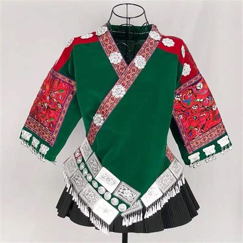 Lunaric Miao Hmong Women S Clothing Traditional Embroidered Ethnic