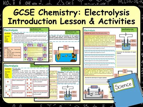Gcse Science Chemistry Electrolysis Worksheet
