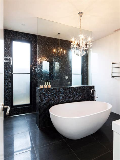 Black Tile Bathroom | Houzz