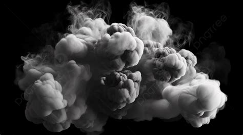 Smoke Clouds Is Shown In All Its Glory On A Black Background D Art With Surreal Black And