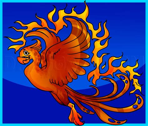 How To Draw A Cartoon Phoenix Step By Step Drawing Guide By Dawn