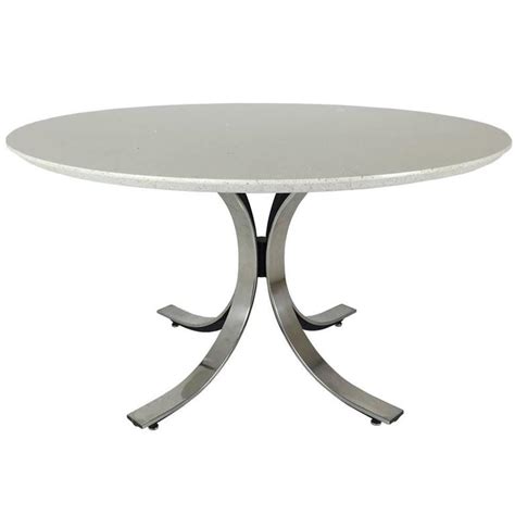 A home is more than just a house, and decor is more than just. Four-Legged Chrome Base Round Dining Table with White ...