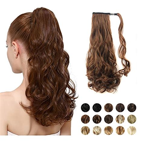 Lelinta 18″ Wavy Curly Wrap Around Ponytail Extension For Woman