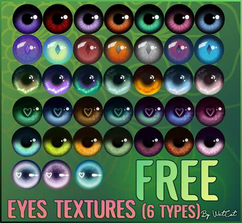Free Eyes Textures 6 Types
