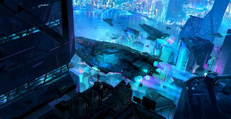 Sci Fi City Hd Wallpaper By Luc Fontenoy