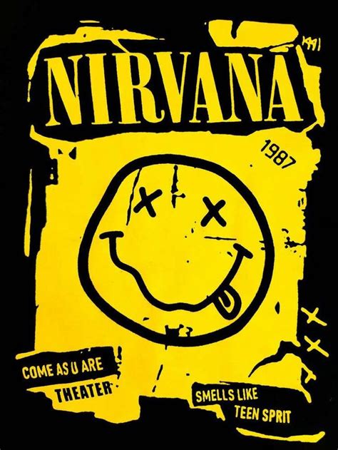 Nirvana Hand Made Music Sticker 12cm X 8cm Ebay Punk Poster Rock