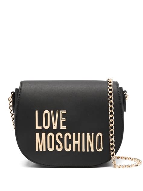 Love Moschino Logo Lettering Faux Leather Crossbody Bag Farfetch