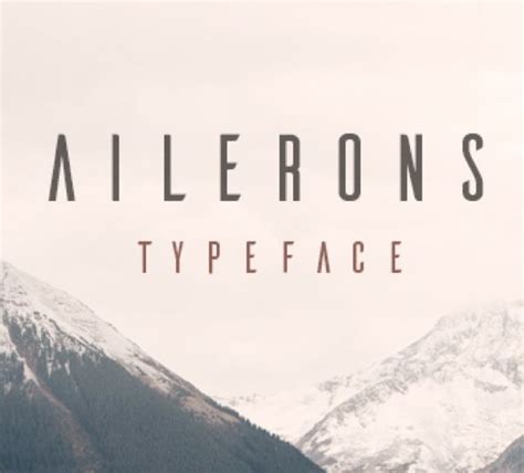 Ailerons Free Typeface Modern Aircraft Font Freebiesui Typeface