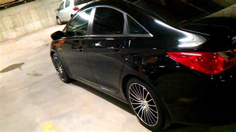 Hyundai sonata niche targa m131 wheels silver machined. Hyundai sonata 2011 black 18" rims - YouTube