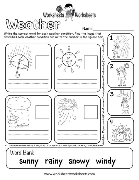Weather Science Worksheet