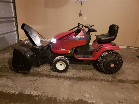 Craftsman Gt5000 Lawn Mower With A 40 Snow Blower Ronmowers