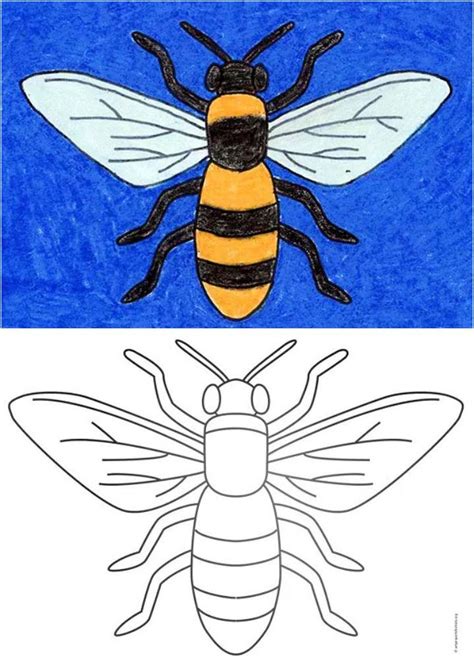 25 Cute Bee Drawing Ideas How To Draw A Bee Blitsy