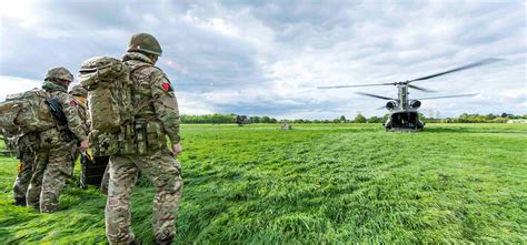 British Army Airborne Troops Take Part In Exercise Black Flight