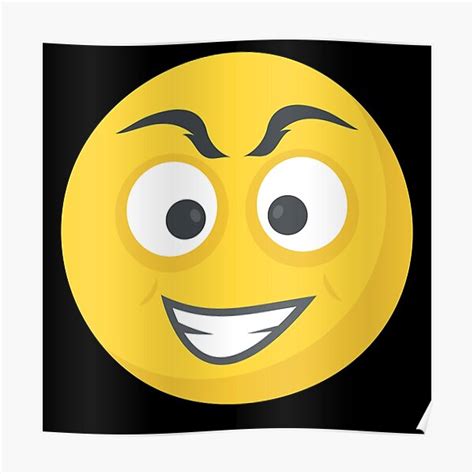 Evil Smiley Face Poster For Sale By Md1982 Redbubble