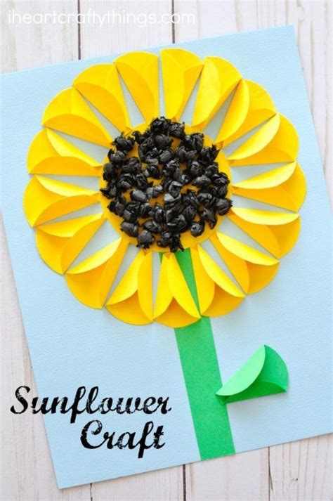 Folded Paper Sunflower Craft Sunflower Crafts Paper Sunflowers