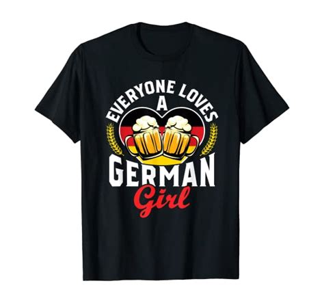 german american women beer everyone loves a german girl t shirt clothing
