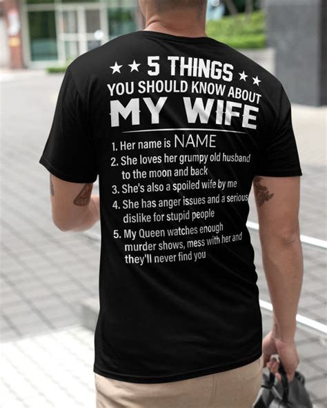 5 Things You Should Know About My Wife Shirt • Shirtnation Shop Trending T Shirts Online In Us