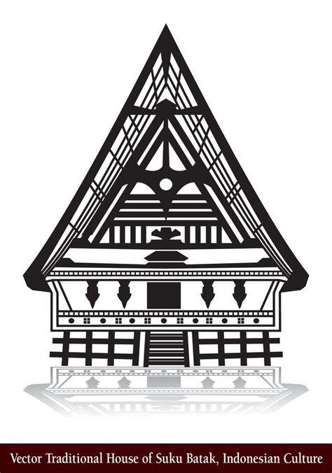Rumah adat mandailing rumah adat mandailing disebut sebagai bagas godang sebagai kediaman para raja, terletak disebuah kompleks suku batak mandailing menempati wilayah selatan berbatasan dengan propinsi sumatera barat. Vector Traditional House of Suku Batak, Indonesian Culture ...