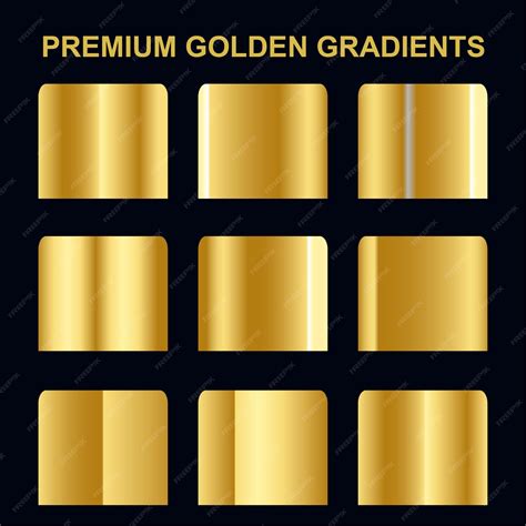 Premium Vector Free Vector Premium Gold Gradients Swatches And