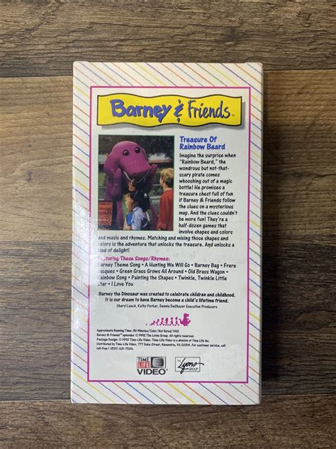 Barney And Friends Treasure Of Rainbow Beard Time Life Vhs Sealed 1992