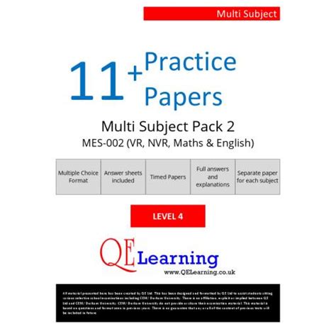 Multi Subject Pack 2 All Four Subjects 11plusdiy