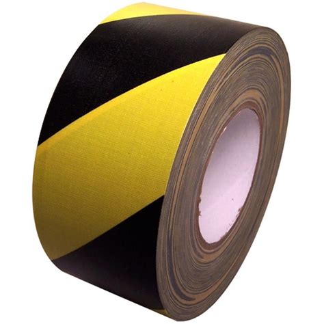 Yellow And Black Hazard Striped Duct Tape 3 X 60 Yard Roll