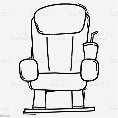 Cinema Seat Doodle Vector Icon Drawing Sketch Illustration Hand Drawn