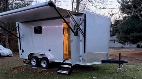 My 7x16 Cargo Trailer To Camper Conversion Youtube