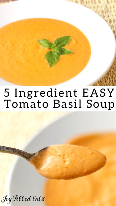 Who knew keto roasted tomato soup could be so delicious? Tomato Basil Soup Recipe - EASY, Keto, Low Carb, 5 Ingredients