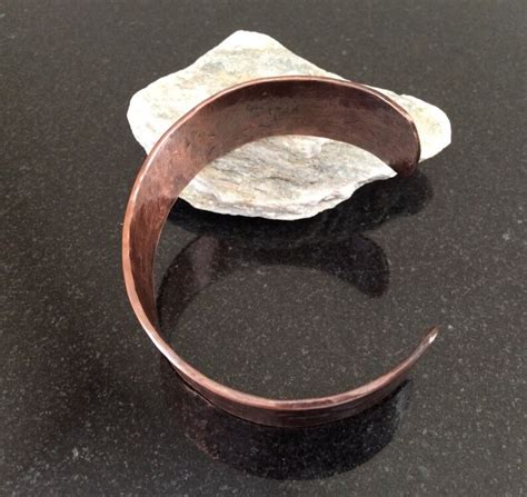 Copper Cuff Bracelet C007P Hammered 3/4 Inch 1.91 cm Wide | Etsy