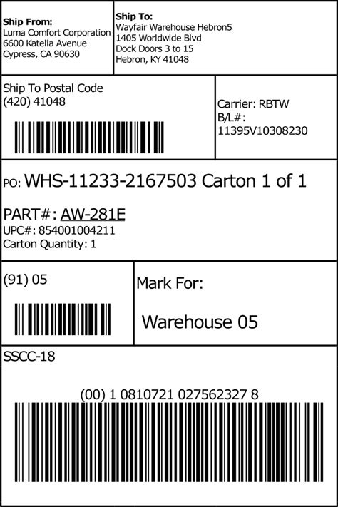 These labels have a set of predefined information that are printed in both bar coded and human readable format. 34 Ucc 128 Label Template - Labels For Your Ideas