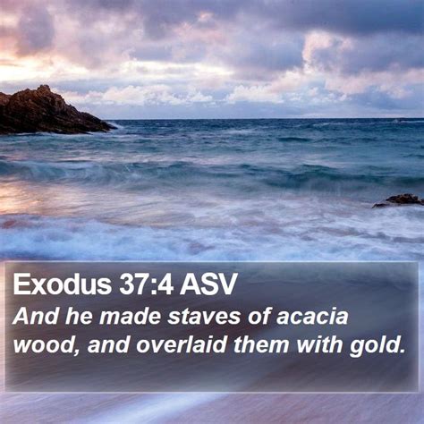 Exodus 374 Asv And He Made Staves Of Acacia Wood And Overlaid