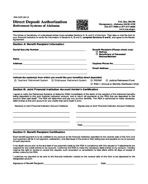 2022 Direct Deposit Form Fillable Printable Pdf Forms Handypdf Images