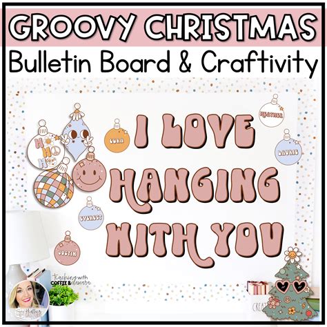 Retro Christmas Bulletin Board Boho Groovy Classroom Decor Made By