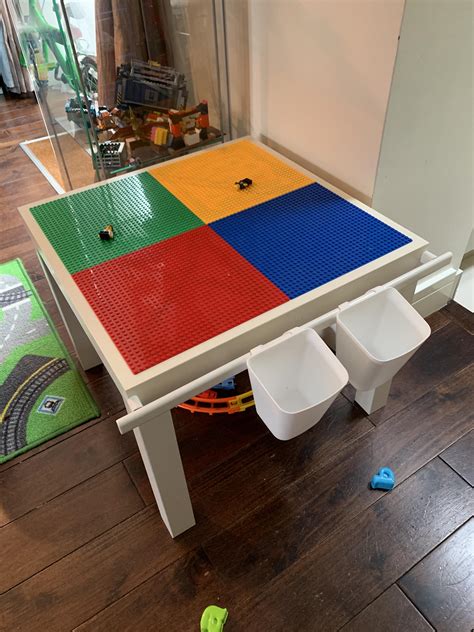 Lego Table Made Using £25 Of Ikea Parts Lack Table Rikeahacks