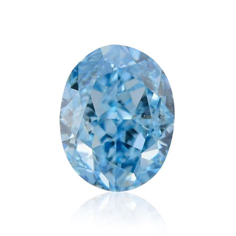 041 Carat Fancy Vivid Greenish Blue Diamond Oval Shape Vs2 Clarity