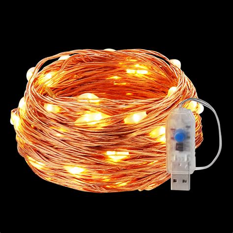 Le 10m Usb Led Copper Wire String Fairy Light Strip Lamp Xmas Party