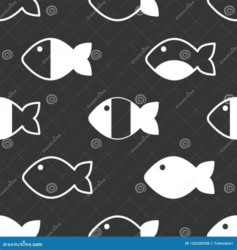 Abstract Fish Pattern Stock Vector Illustration Of Fishes 126230328
